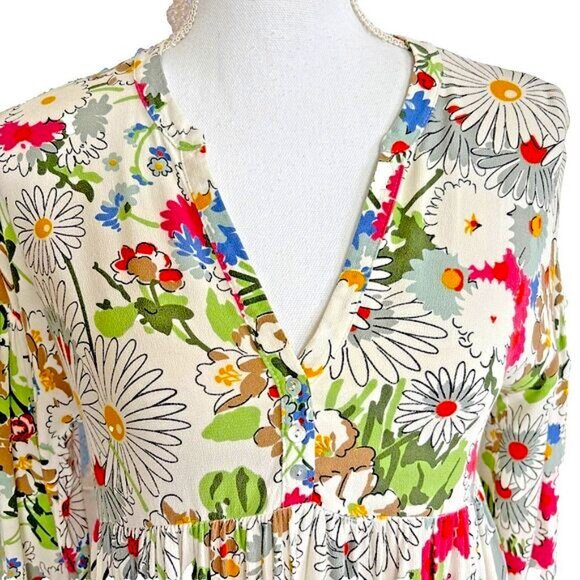 ZARA Floral Peplum Blouse | Boho Garden Vibes Size S - Picture 2 of 8